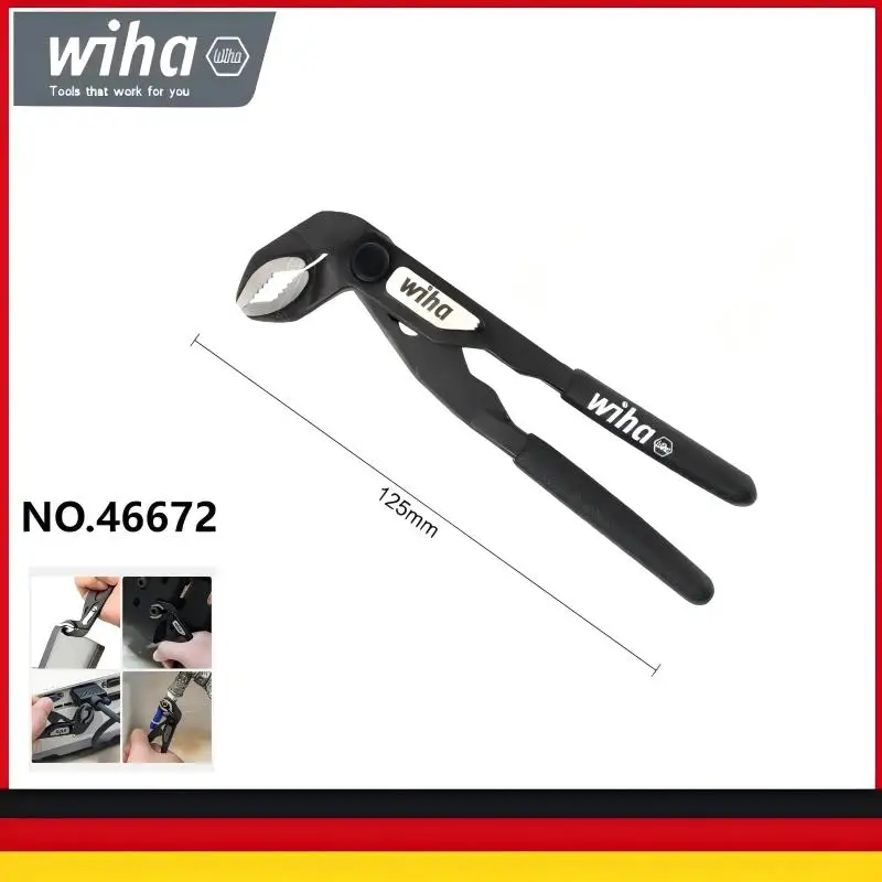 

Wiha NO.46672 5-дюймовые мини-универсальные плоскогубцы для водяного насоса — 5 быстрорегулируемых, точных, 1 руки, противоскользящие для ремонта труб/болтов