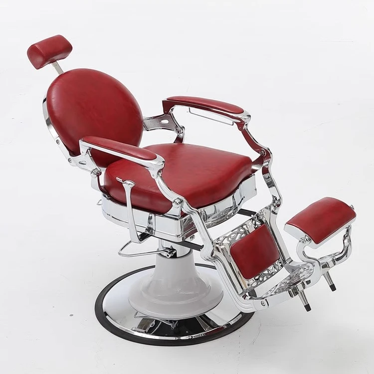

Premium Stainless Steel Base Inverted-style Barber Chair. This Barber Chair Is Suitable For Use In Barber Shops