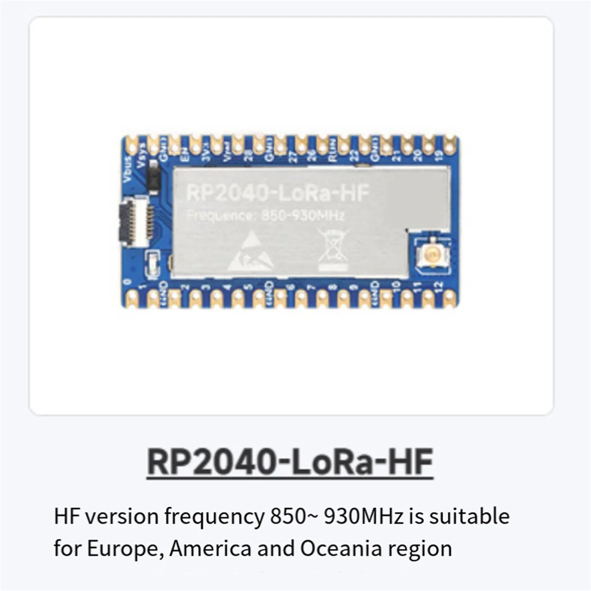 T88C RP2040-LoRa HF Development Board+Antenna SX1262 850-930Mhz Development Board Supports GFSK LoRa