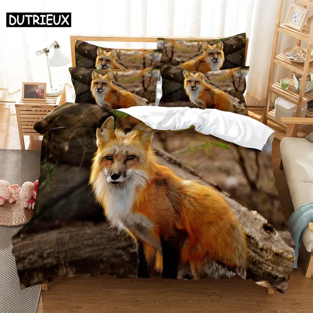 

Animals 3D Digital Bedding Sets Home Bedclothes Super King Cover Pillowcase Comforter Textiles Bedding Set bed cover set