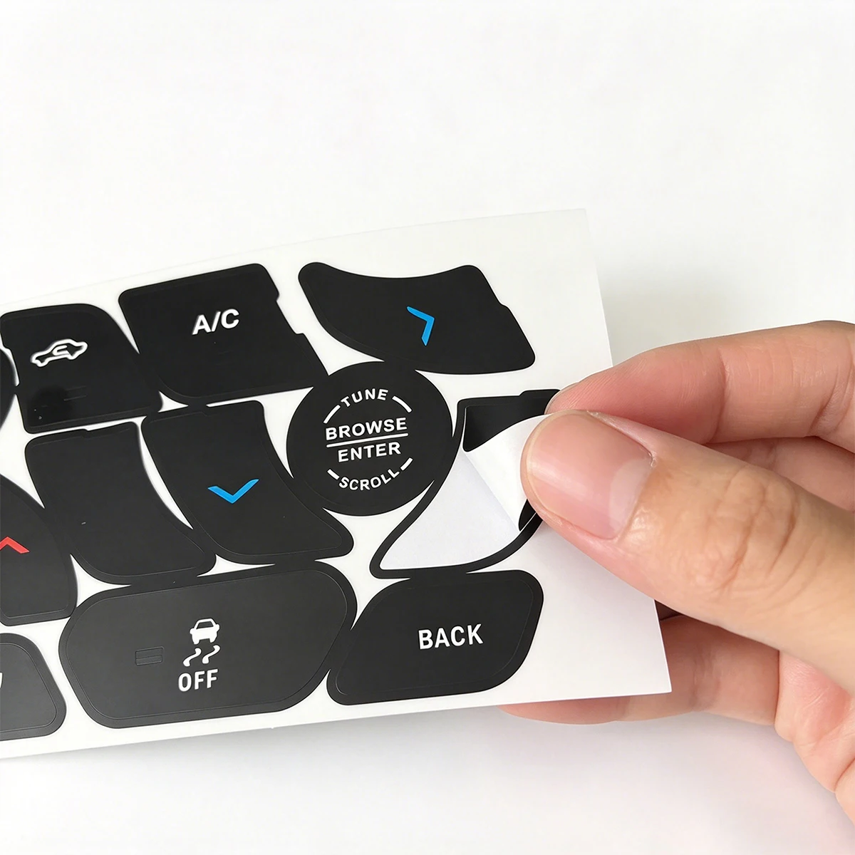Auto AC Dash Button Repair Sticker For Chrysler 200 2014-2017 Car Interior Climate Control Switch Decal Repair Kit