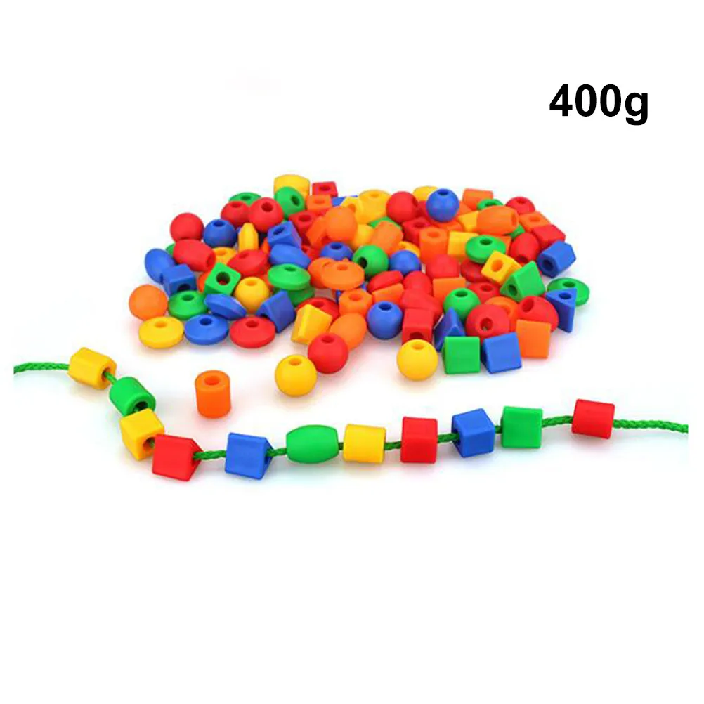 String Beads Set 400G 8 Strings Educational Beading Activity for Toddlers Preschool Learning Developing Fine Motor Skills Hand