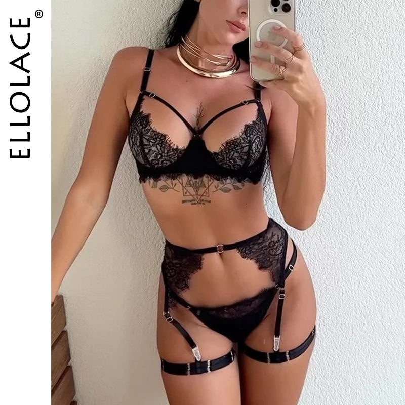 

Ellolace Adult Daring Lingerie Woman Sexy Clothes Outfits Hot Erotic Costume Sissy New In Matching Lace Brazilian Underwear