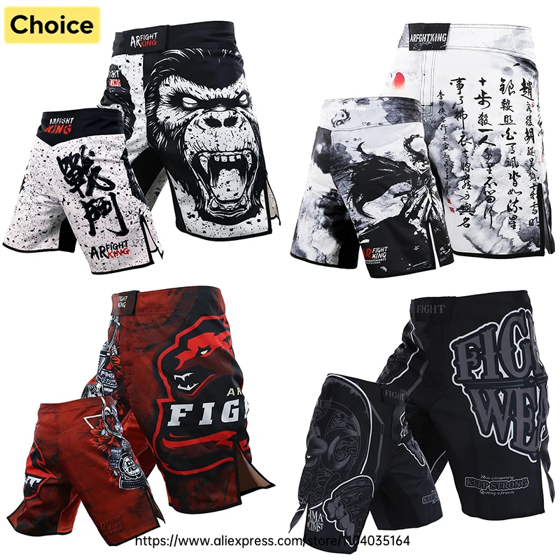 MMA Shorts Tiger Gorilla Boxshorts Gym Kampfsport Kleidung für Männer Frauen Jugendliche BJJ Training Grappling Kickboxen Hosen