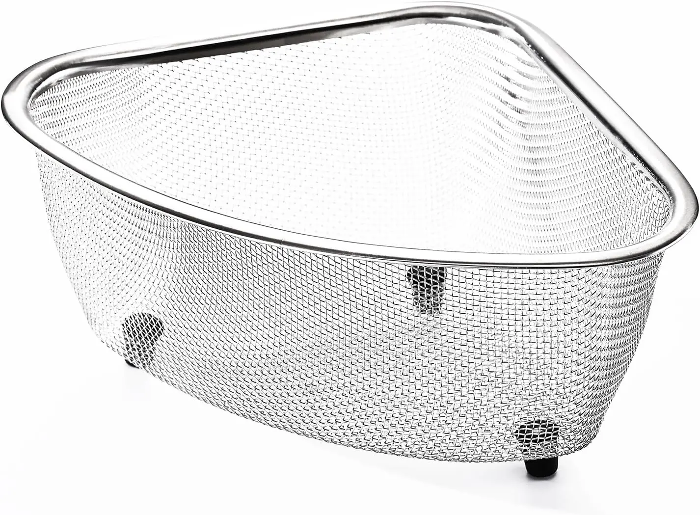 

Large Stainless Steel Triangular Colander, 3 Quart Pasta Strainer, 7” x 9.25” x 4”