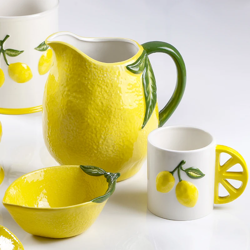 סט קנקן וכוס לימונים