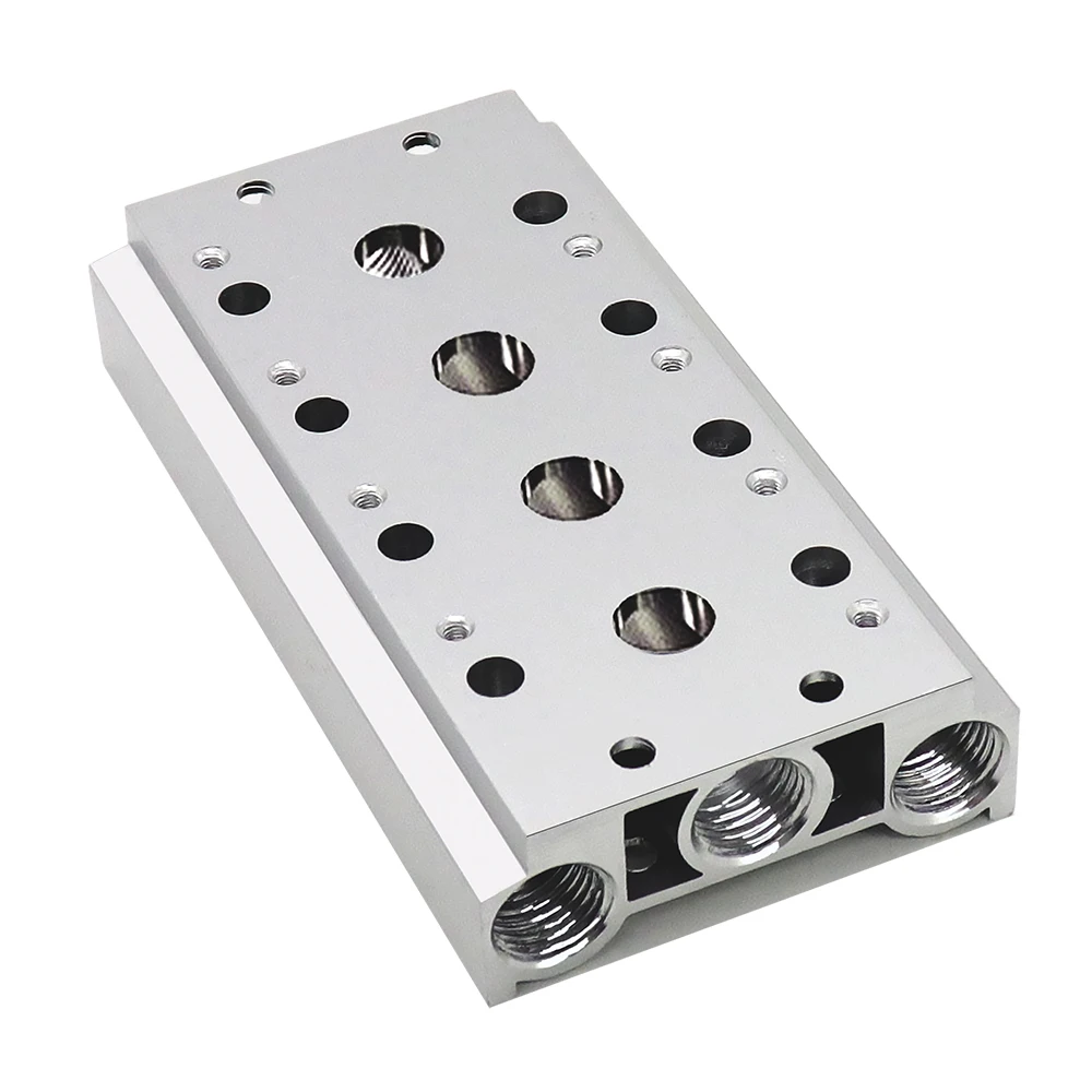 Pneumatic Solenoid Valve Manifold 4V210-08 4V220-08 Base Board Air Exhaust Plate 200M2F 200M3F 200M4F 200M5F 200M6F 200M7F 8F10F