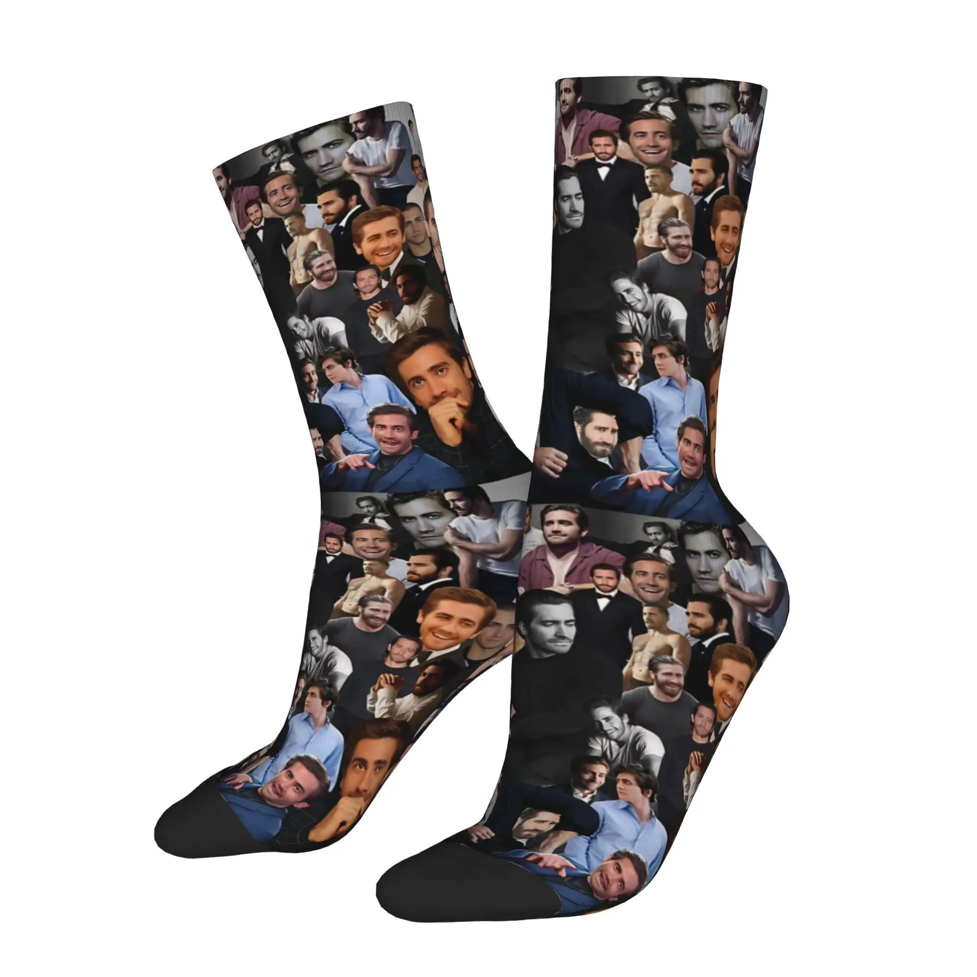Fashion Jake Gyllenhaal Actor Basketball Socks  Polyester Long Socks for Women Men Sweat Absorbing