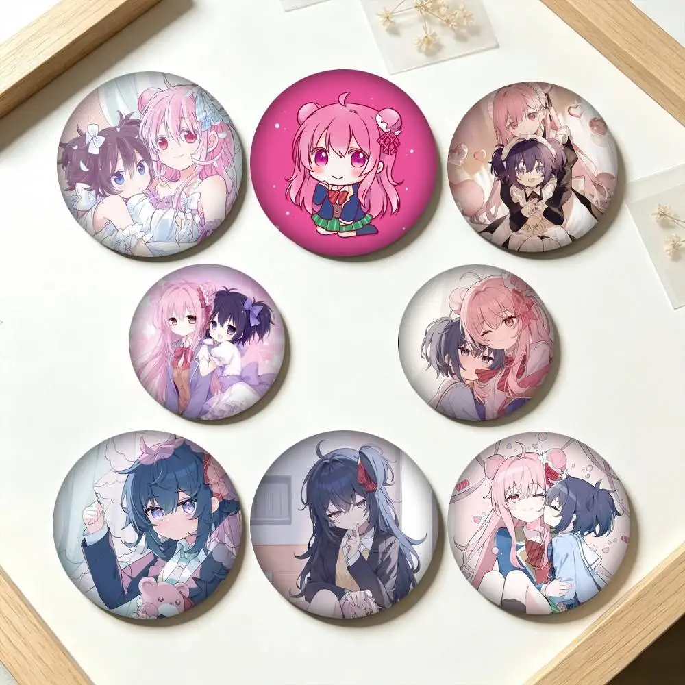 H-Happy Sugar Life Anime  25 32 44 58 75mm Badges Personalized Round Brooches Pins Accessory Gift