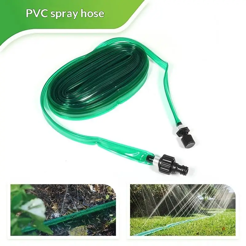 1Pcs Durable Flat Water Saving Irrigation Tubing Multi-Directional Sprinkler Soaker Hose For Garden Lawn Plant Watering