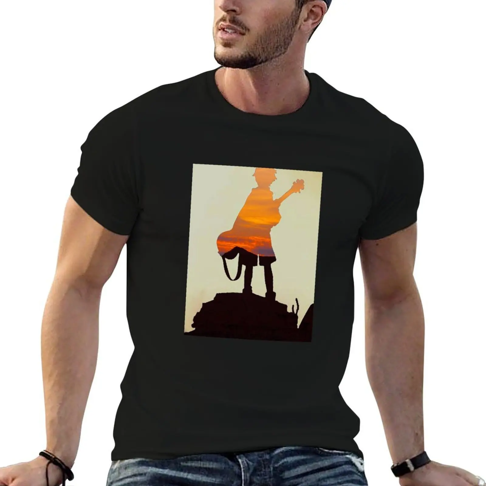 

FLCL Sunset T-Shirt man t shirt designer t shirts cotton 100% printed t shirts for man T-Shirt