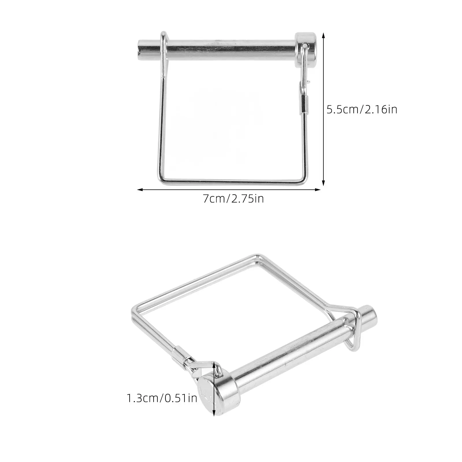 10 Pcs M8*60 Hitch Pin For Receiver Safety Coupler Lockable Locking Tow Clip D-shaped Metal Towing Pins Boat