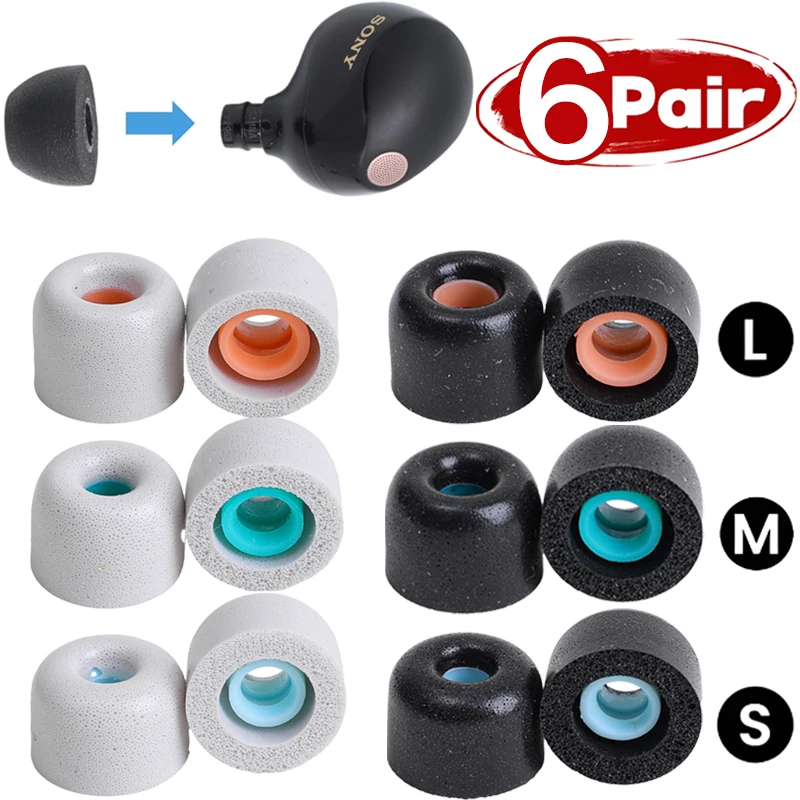 

Replacement Memory Foam Ear Tips For Sony WF-1000XM4-WF-1000XM3 In-Ear Cover Earbuds Noise Reduction Anti Slip Earphone Earplugs