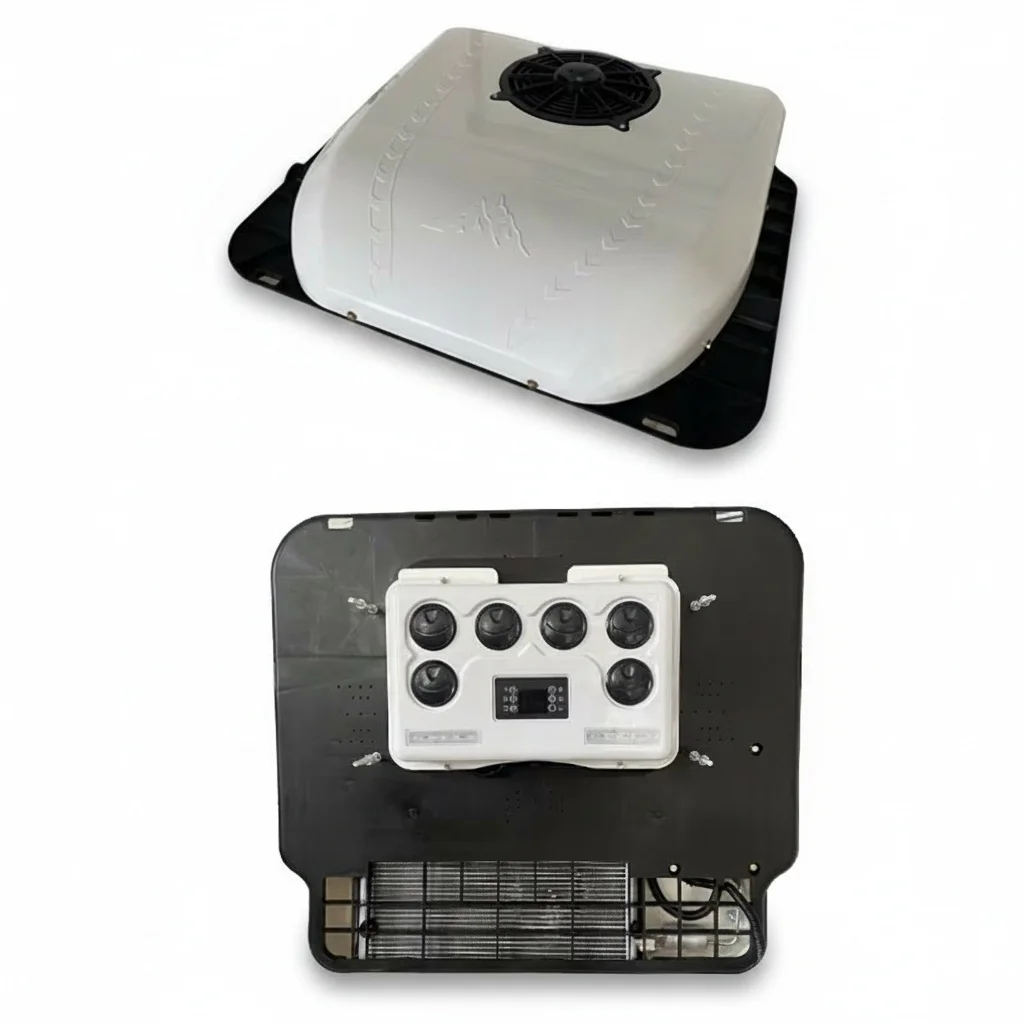 

12V Parking Cooler, 970 x 858 x 150 mm Rooftop Air Conditioner, DC Powered AC Unit for RV, Truck, Caravan, Bus and Van