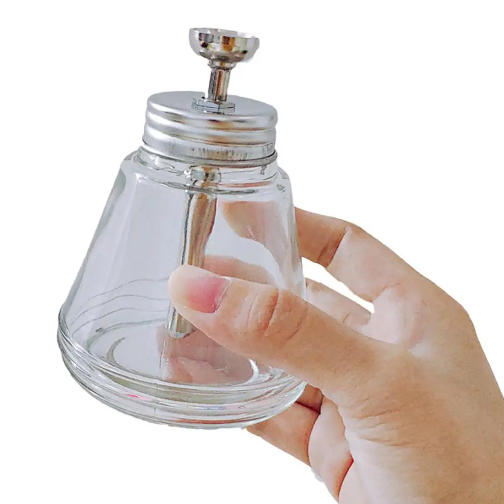Glass Nail Art Dispenser Push Down Pump Bottle for Gel Nail Stickers with Lamp Semi Cured Use
