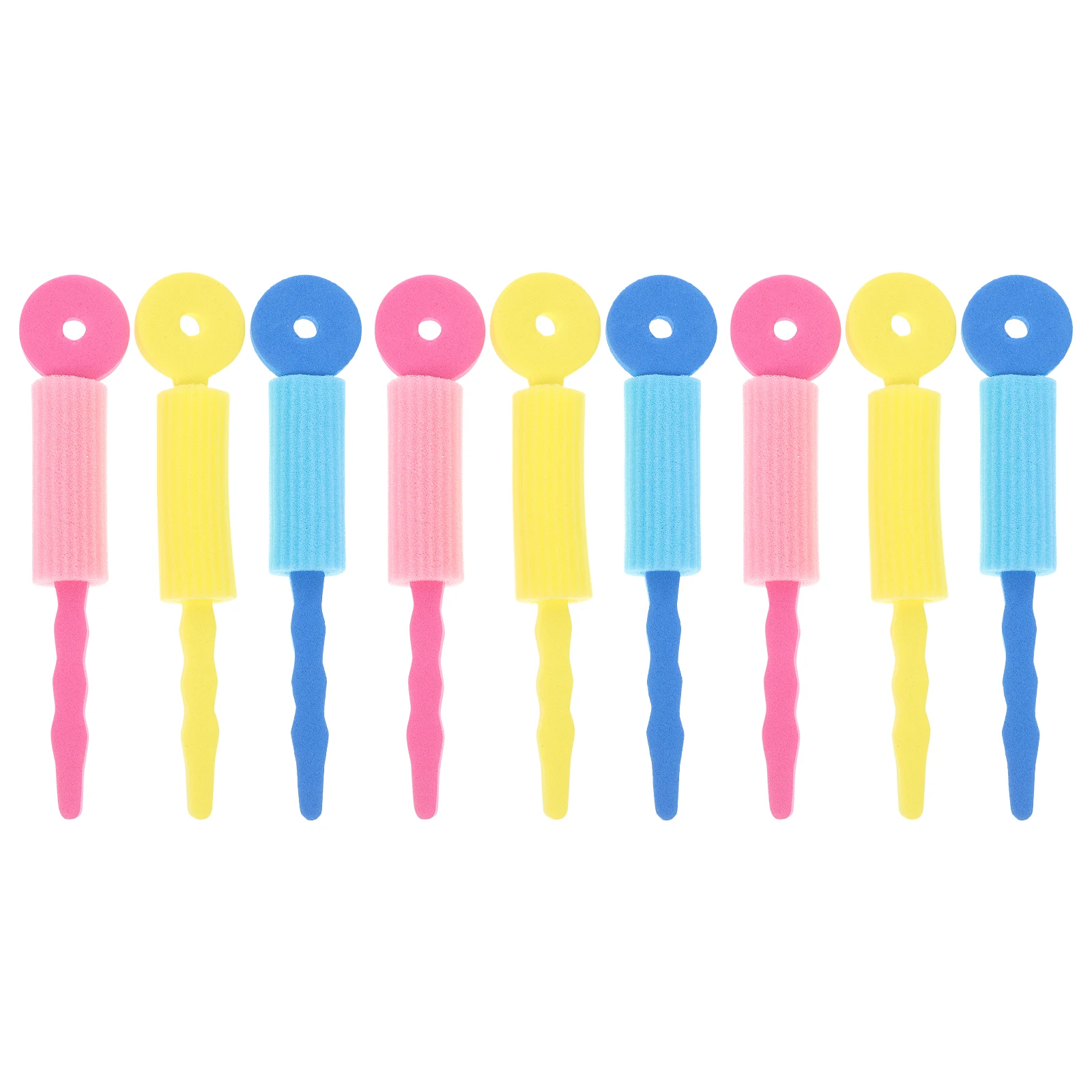 

9pcs Sponge Curlers Flexible Spiral Rollers Grooved Strips Styling Tool for Long Hair Portable Lightweight Safe Durable Kids