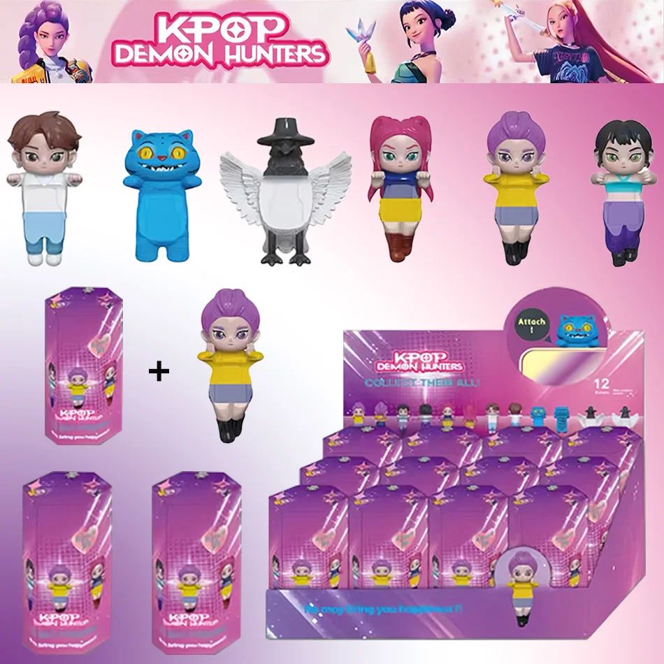 Nueva serie de figuras de cazadores de demonios Kpop, caja ciega Derpys Tiger Rumi Mira Zoey Sussy, Mini estatuilla, decoración para teléfono, modelo regalo de Navidad