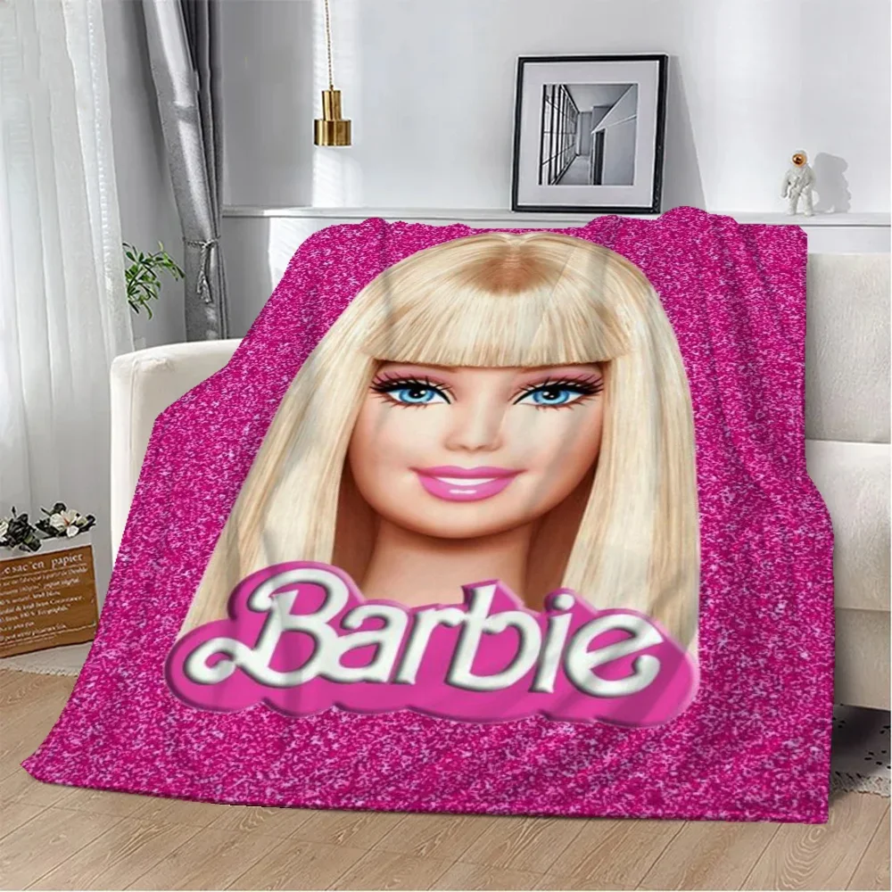 Barbie Kid's Blanket King Size Fluffy Soft Blankets Sofa Decoration Microfiber Bedding Bed Throw Knitted Plaid Interior for Home