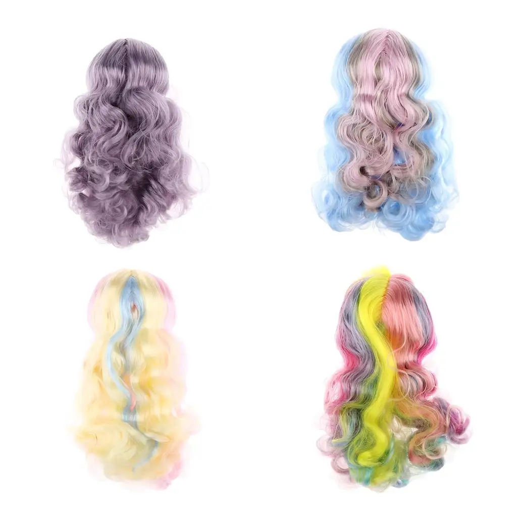 

1/6 кукла большой вьющийся парик волосы с шапочкой на голове для кукольной одежды украшения аксессуары