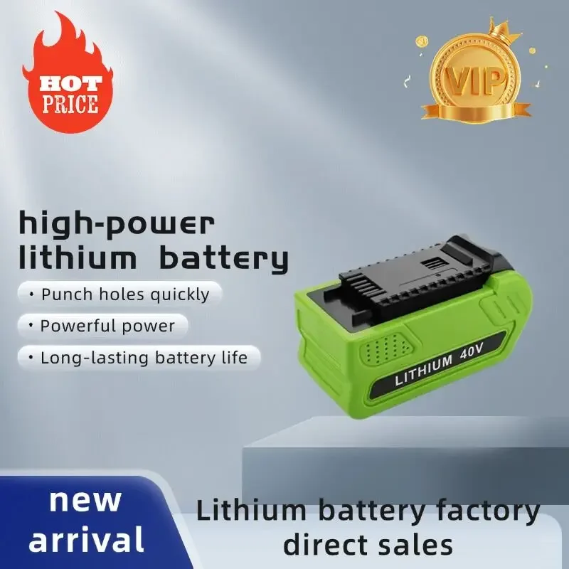 Сменный литий-ионный аккумулятор 40 В, 8000 мАч, 6000 мАч 29472 для GreenWorks 40 Вольт G-MAX 29252 20202 22262 27062 21242, электроинструменты