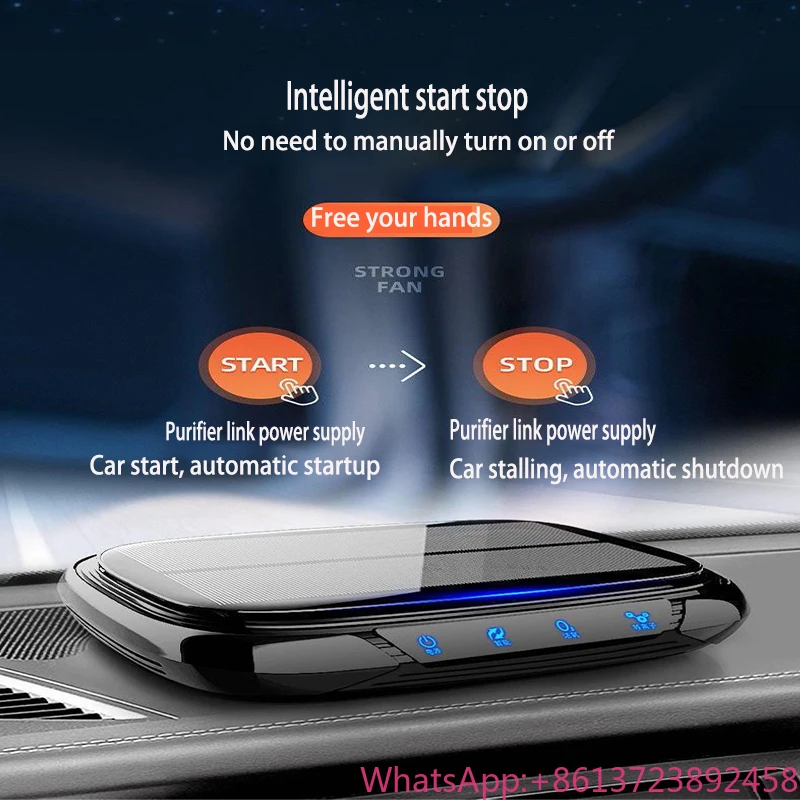 

Car Mounted Solar Powered Air Purifier Powered Car Air Purifier With Negative Ion Purification Technology Automotive Supplies