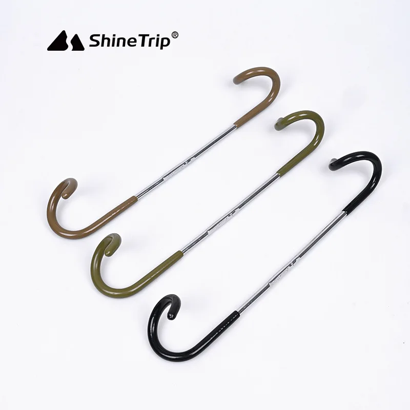 

Outdoor Hiking Camping Stainless Steel Light Rack Hook Canopy Pole Support S-shaped Spiral Light Rack Pig Tail Hook Equipment