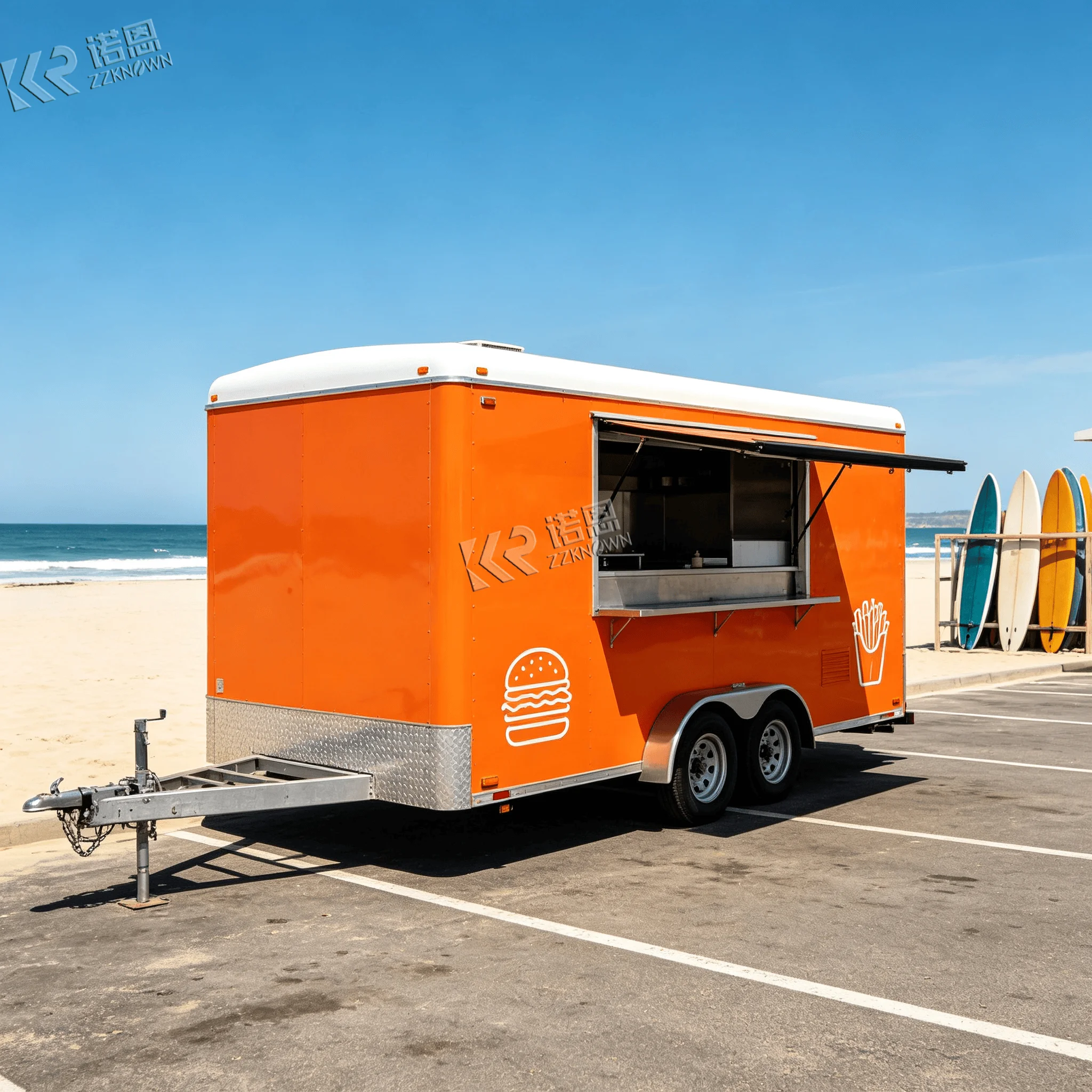 Heavy‑Duty Towable Food Trailer for Construction Site Canteen Supply