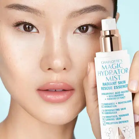 EELHOE 보습 페이스 미스트 히알루론산 피부 장벽 강화 케어 진정 판테놀 수분 공급 페이셜 미스트 8 샬롯 틸버리 매직 하이드레이터 미스트 75ml - 광채 피부 구조 에센스, 깊은 수분 공급, 밝게 하는 수리 페이셜 스프레이