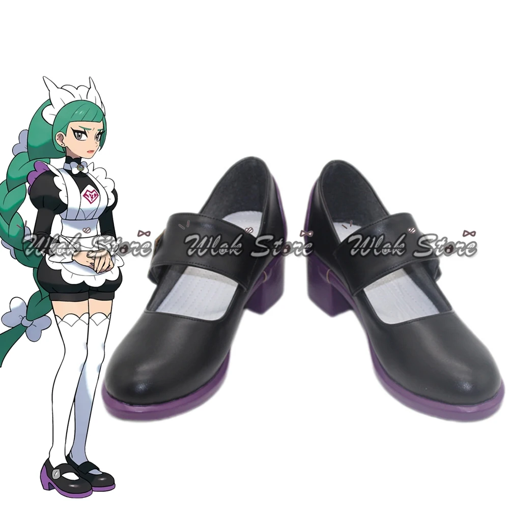 

Обувь для косплея Anime Poke LEGENDS ZA Maid Violetta, черно-фиолетовая кожаная повседневная обувь для женщин, обувь для Хэллоуина, карнавала, ролевых игр
