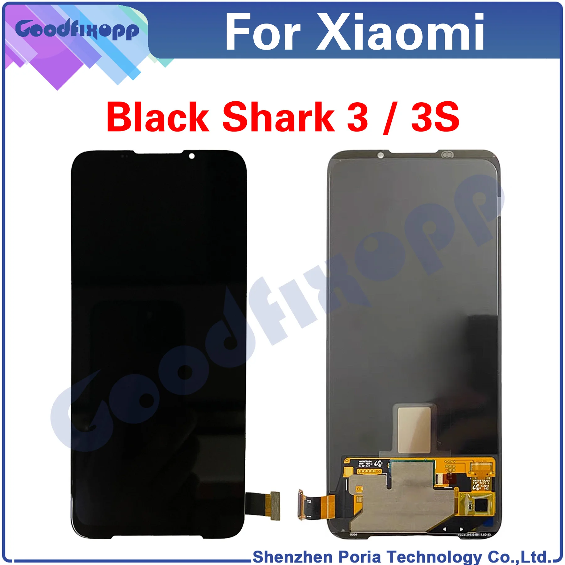 

For Xiaomi Black Shark 3 3S KLE-H0 KLE-A0 LCD Display Touch Screen Digitizer Assembly Repair Parts Replacement