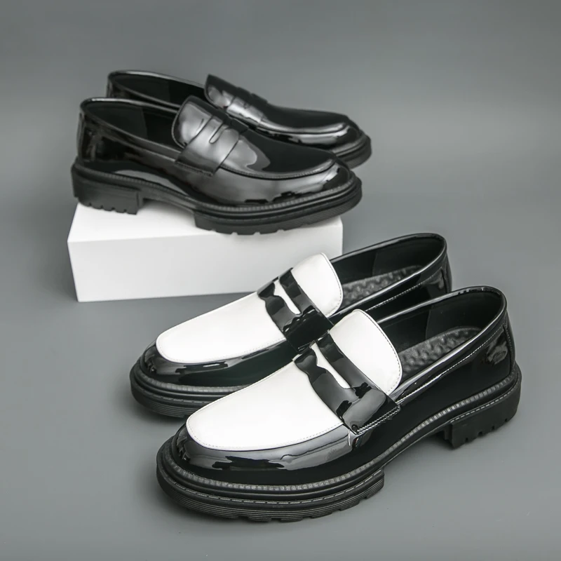Men's classic loafers Retro elegant gentleman style Fashion party or office business 38-46 Outdoor trendy leather shoes Slip on