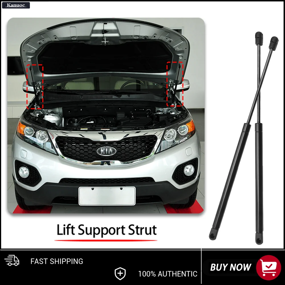 Для KIA Sorento 2011-2015: Комплект из 2 амортизаторов/упоров для капота автомобиля, автоаксессуары