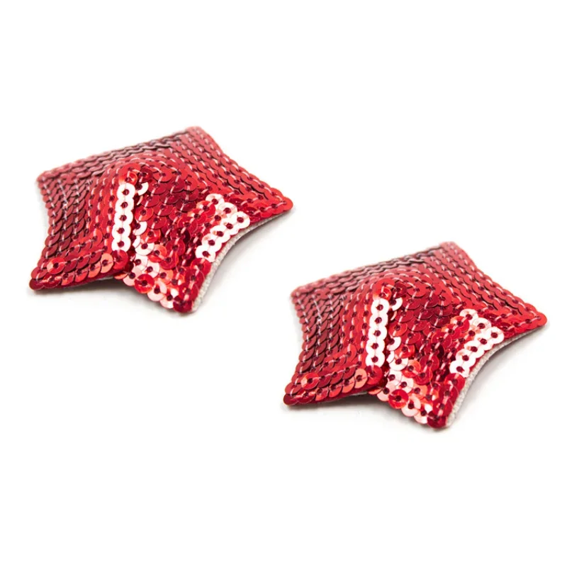 1Pair Sequin Pasties Stickers Women Lingerie Breast Bra Nipple Cover Self Adhesive Star Shape Bra Nipple Cover