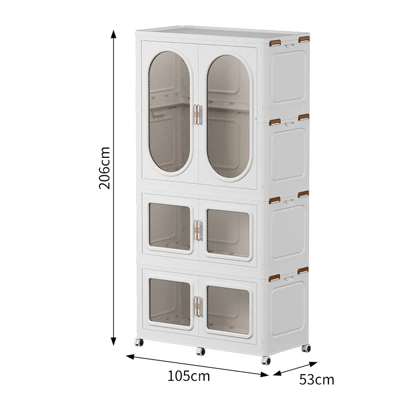 Children's wardrobe, baby folding storage cabinet, baby assembly simple wardrobe, starting from one piece, bedroom clothes locke