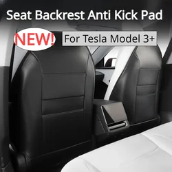 Seat Anti Kick Pad for Tesla Model 3+ Ultra Fiber Leather Rear Backrest Protective Pad New Model 3 Highland 2024 Car Accessories