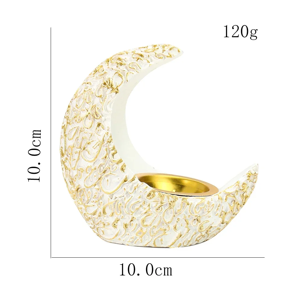 Arabian Crescent Resin Candlestick Incense Burner Ancestral Temple Decorations  Aromatherapy Stove Desktop Miniature Ornaments