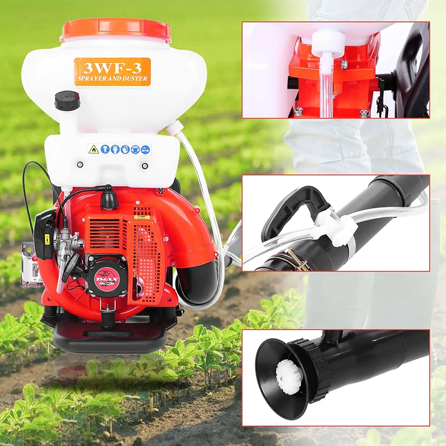 2025Garden Sprayer Liquid Powder Backpack Blower Gasoline Machine Fertilizer Sprayer