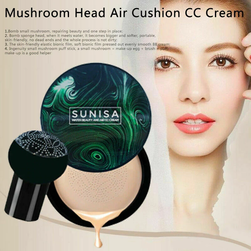 

SUNISA Air Cushion BB Cream Isolation BB Nude Concealer Waterproof Liquid Foundation CC Cream Full Coverage Concealer Cream