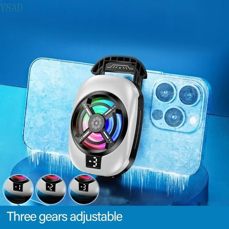 Y8AD Smartphone Radiators With 3 Speed Adjustment Quiet Motor Low Noise Rapid Cooling