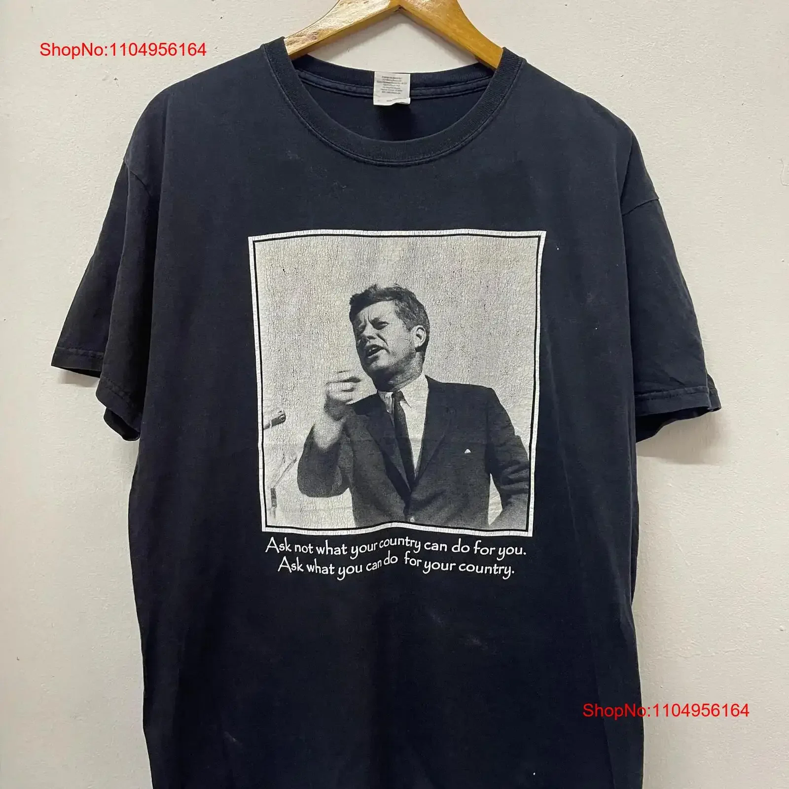 Vintage Y2K The Sixth Floor Museum ropa camiseta Fotofolio citas ropa de calle negro L vintage lavado moda Casual