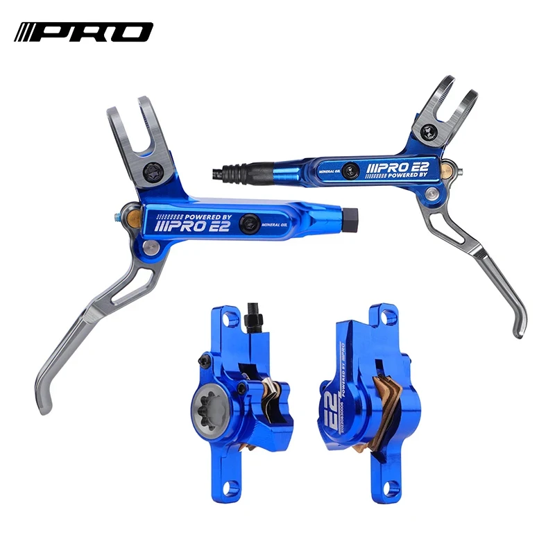 

IIIPRO E2 Bicycle Hydraulic Disc Brake Front 800mm and Rear1550mm 2 Piston Hydraulic Color Mountain Bike XC DH AM Brake