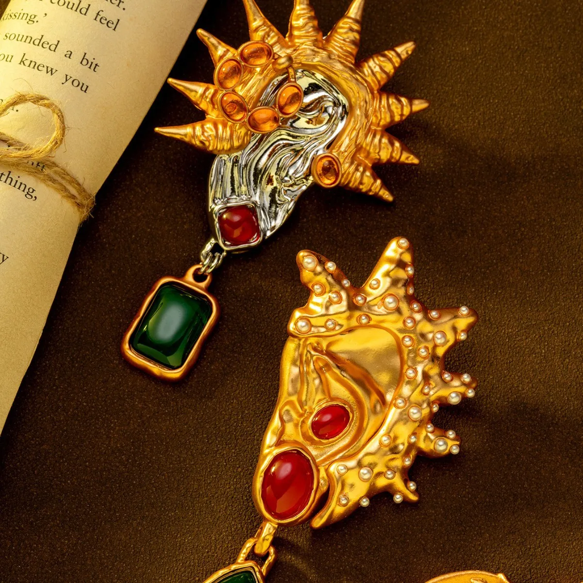 Medieval Gorgeous Ear Earrings Fashion Exaggerated Heavy Industry Elegant Earrings Classy Earrings