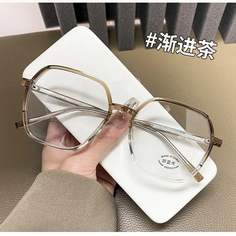 New Style Man Eyeglasses Polygon Shape TR90 Material Glasses Frame Women High Quality Transparent Glasses