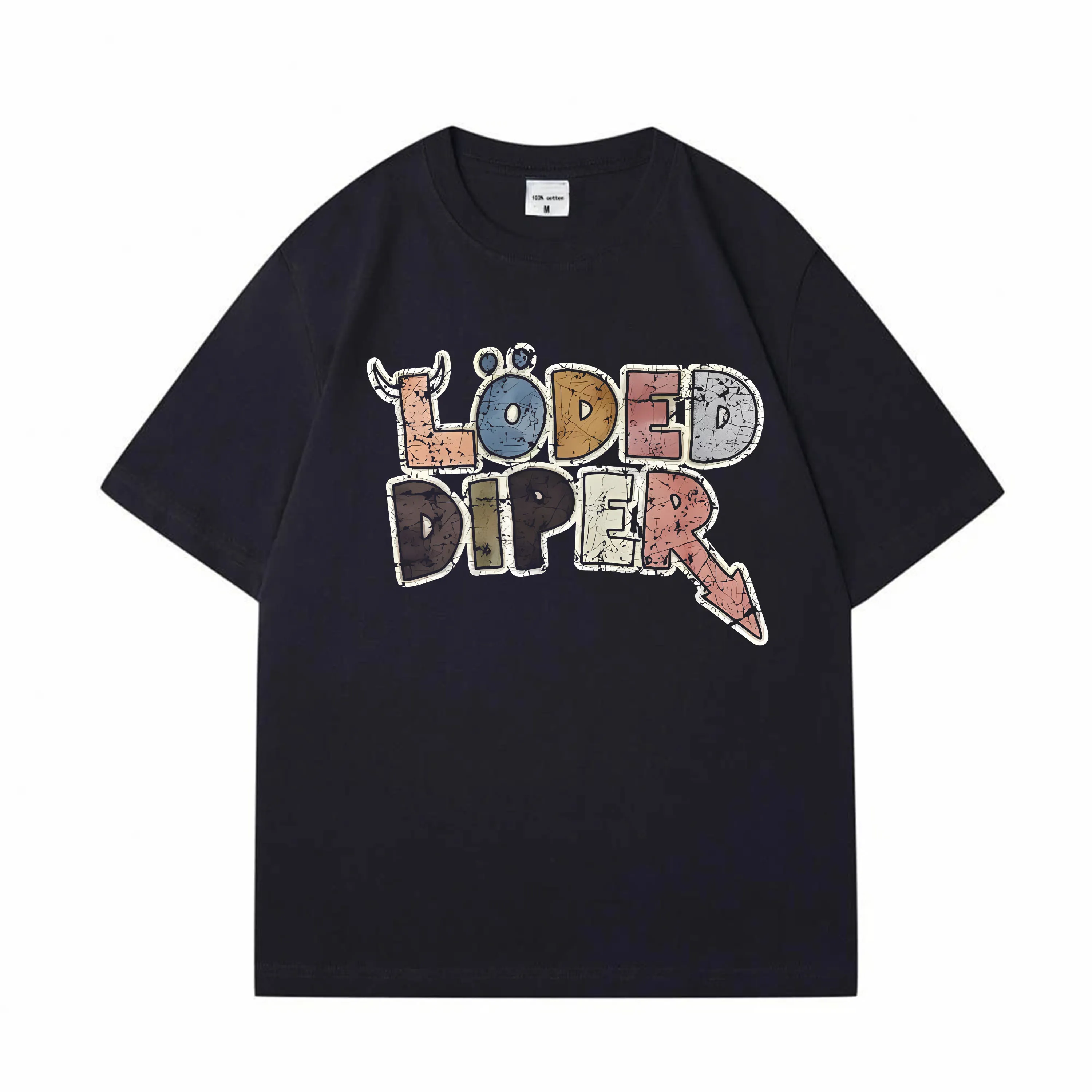 Funny Clothes LODED DIPER DIARY OF A WIMP KID Printed T-shirt Tops Men Women Summer Comfortable Tops Unisex Street Fashion