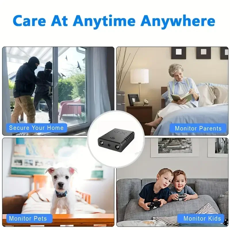 Mini caméra XD IR-CUT - Micro caméra Full HD 1080P avec vision nocturne IR et détection de mouvement