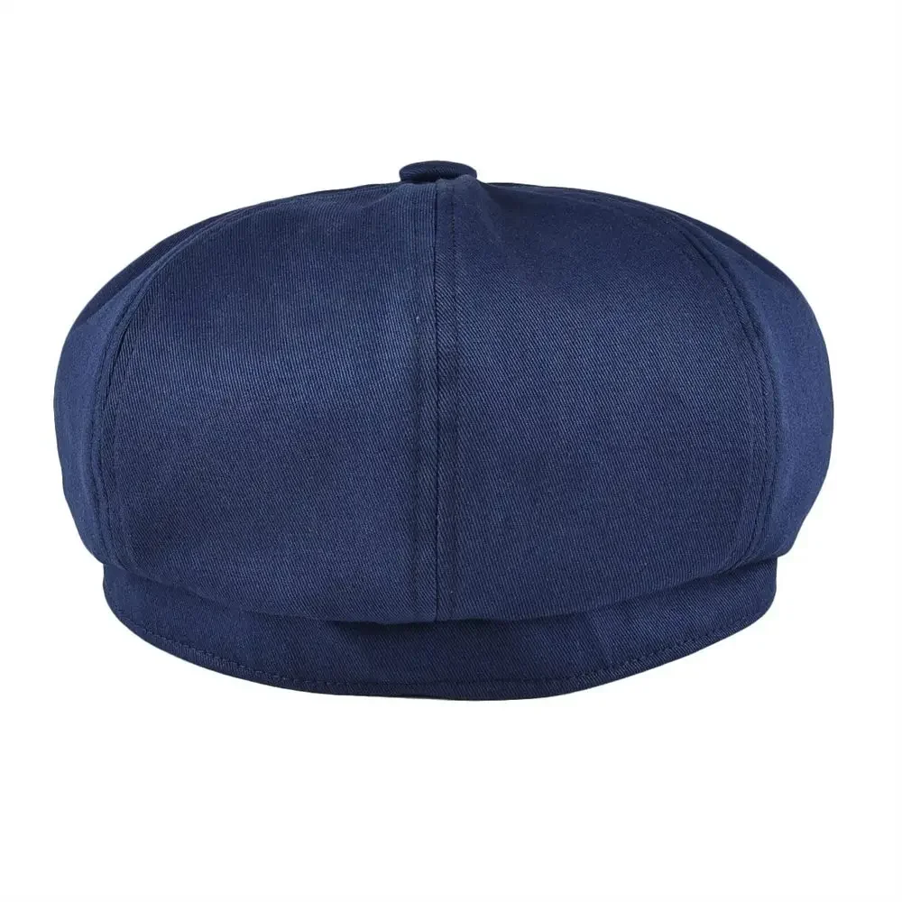 Newsboy Cap Men\'s Twill Cotton Hat 8 Panel Hat Baker Caps Retro Gatsby Hats Casual Brand Cap Cabbie Apple Beret for Male