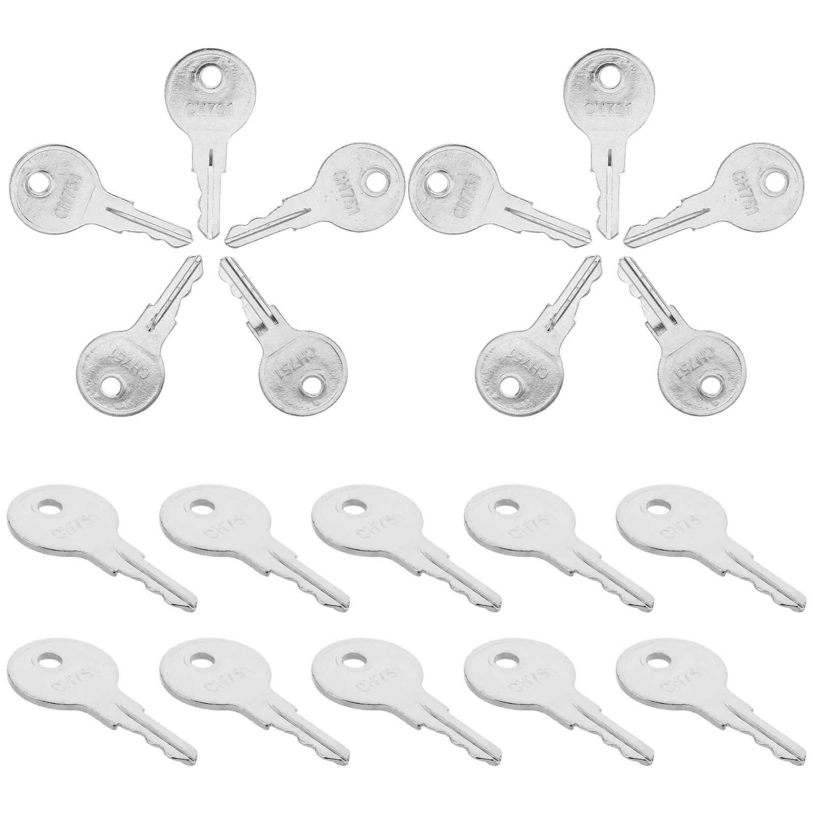 

20Pcs Rv Trailer Keys Ch751 Universal Heavy Duty Replacement Camper Door Lock Storage Cabinet Toolbox Side Box Utility Cart