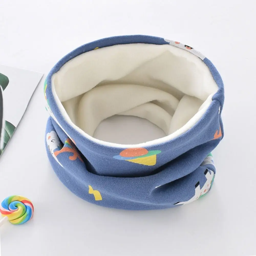 

Зимний зимний шарф, утепленный детский шарф на флисовой подкладке, теплый эластичный шейный платок для маленьких мальчиков и девочек