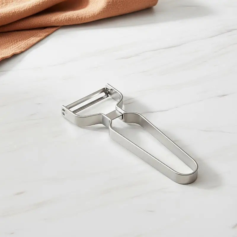 Premium Double Bladed Vegetable Peeler Rustproof Stainless Steel Non-slip Grip for Household Kitchen Camping Outdoor Cooking Use
