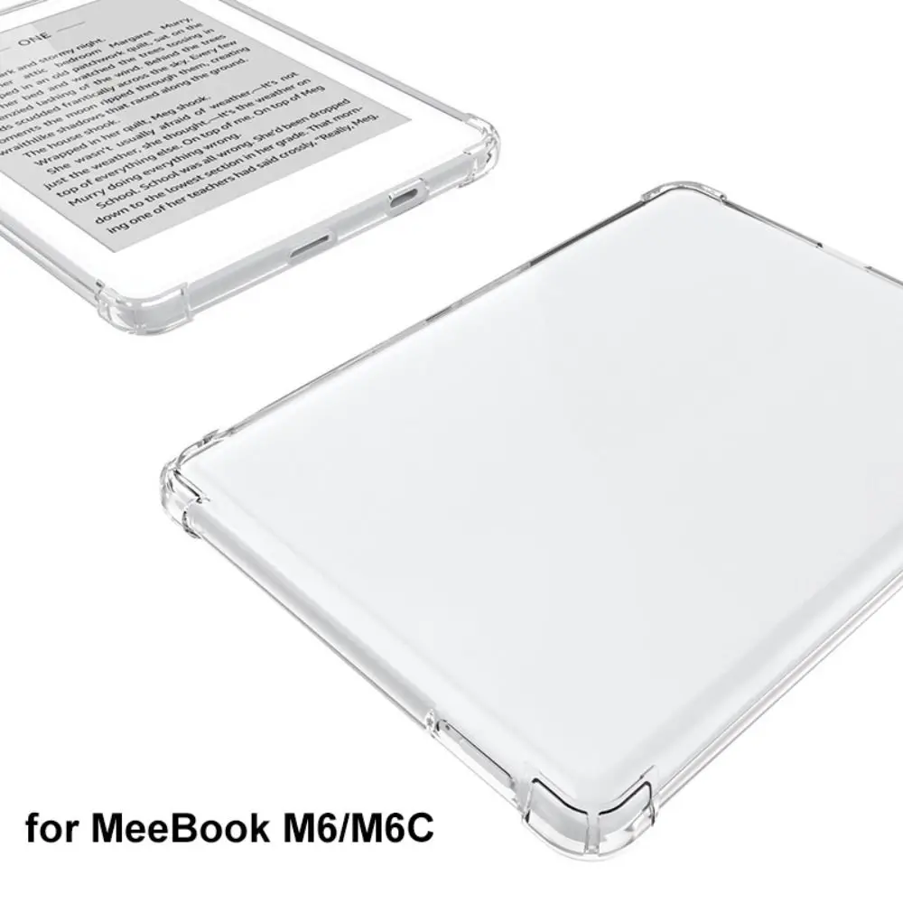 Capa para leitor eletrônico de 6 polegadas, à prova de choque, resistente ao desgaste, capa protetora, transparente, anti-queda, para MeeBook M6/M6C